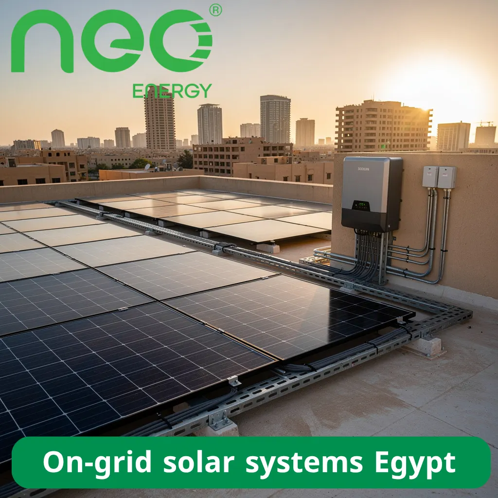 Commercial solar power system connected to the grid